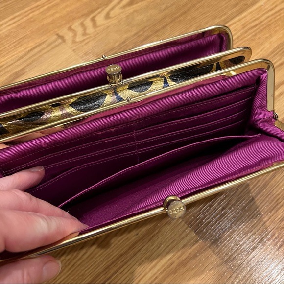 HOBO the Original Geo Print Clutch Leather ‘Lauren’‎ Wallet - Picture 9 of 11